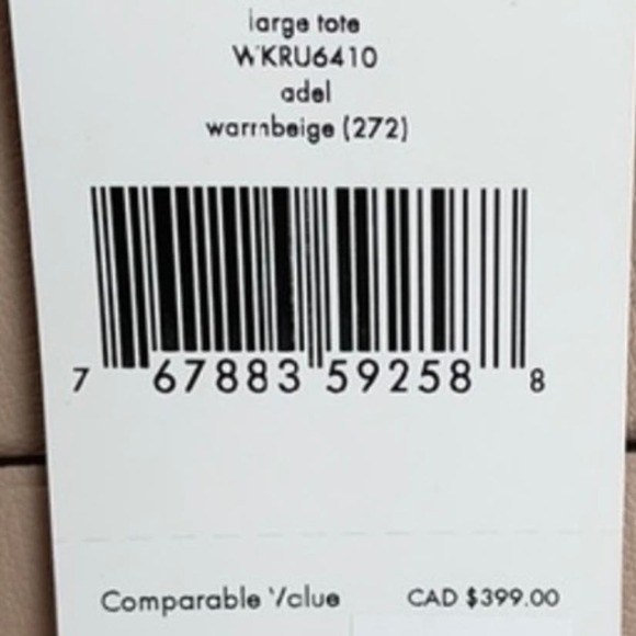 Kate Spade Adel Shoulder Handbag Tote Refined Grain Leather Warm Beige - Picture 13 of 13